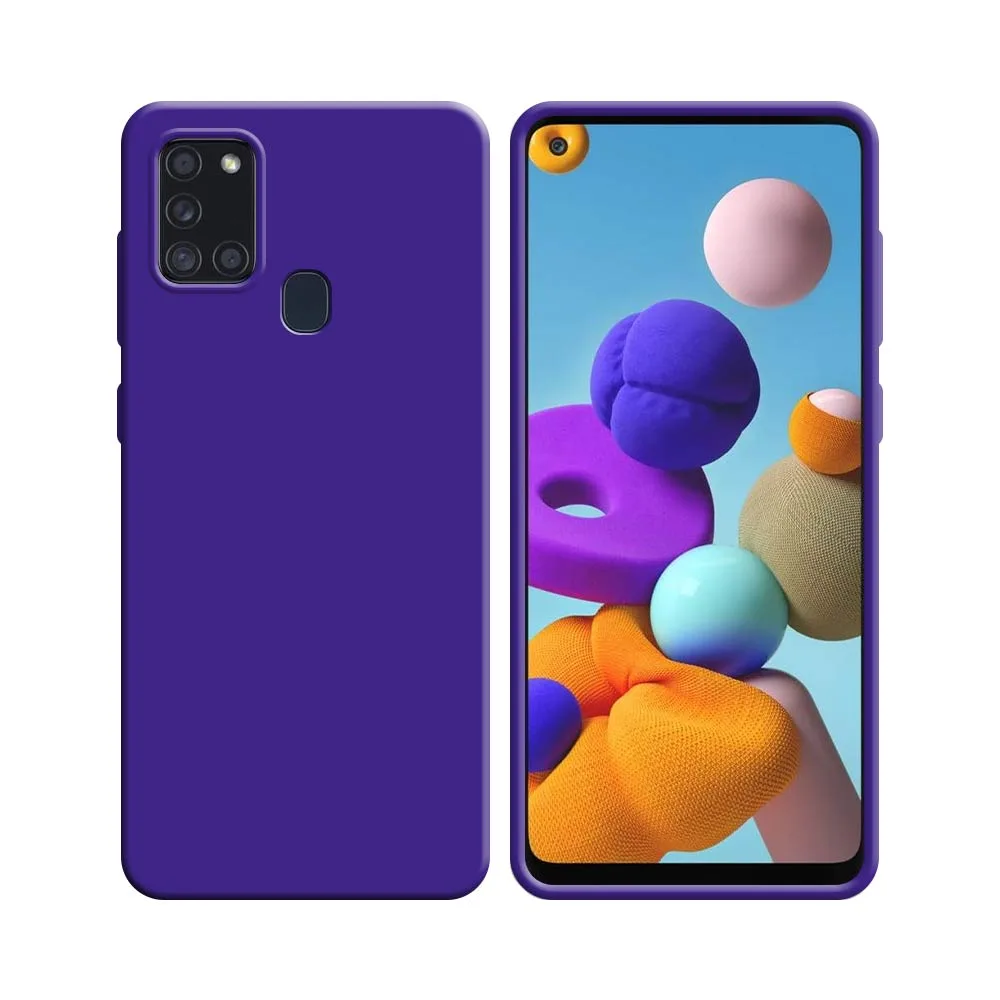 Coque Silicone Compatible pour Samsung Galaxy A21S A217F Mauve