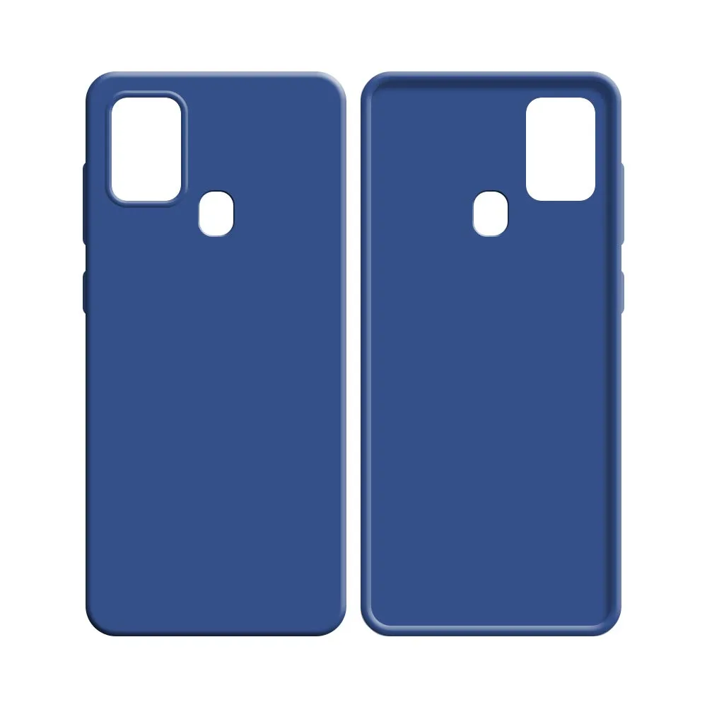 Coque Silicone Compatible pour Samsung Galaxy A21S A217F Bleu Marine — vue 2