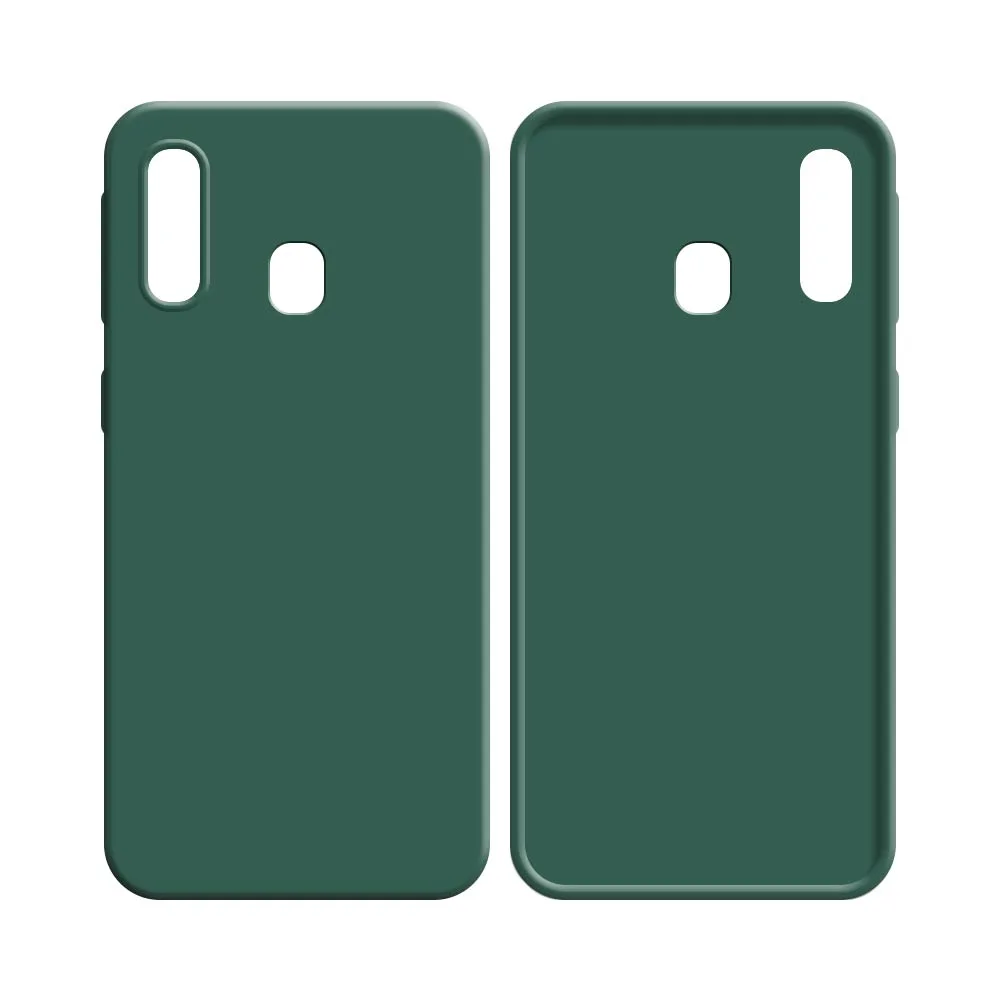 Coque Silicone Compatible pour Samsung Galaxy A20e A202 Vert Foncé — vue 2