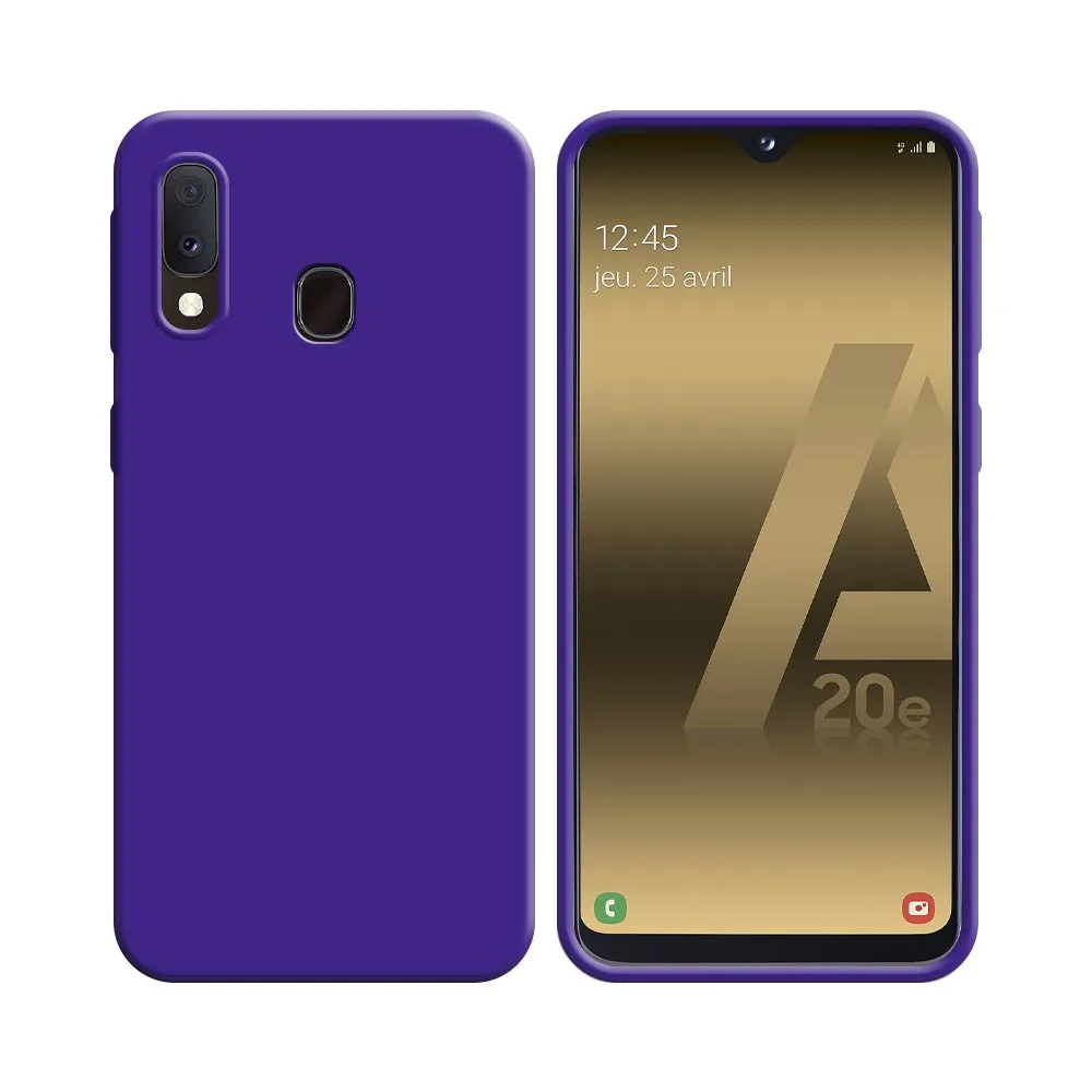Coque Silicone Compatible pour Samsung Galaxy A20e A202 Mauve