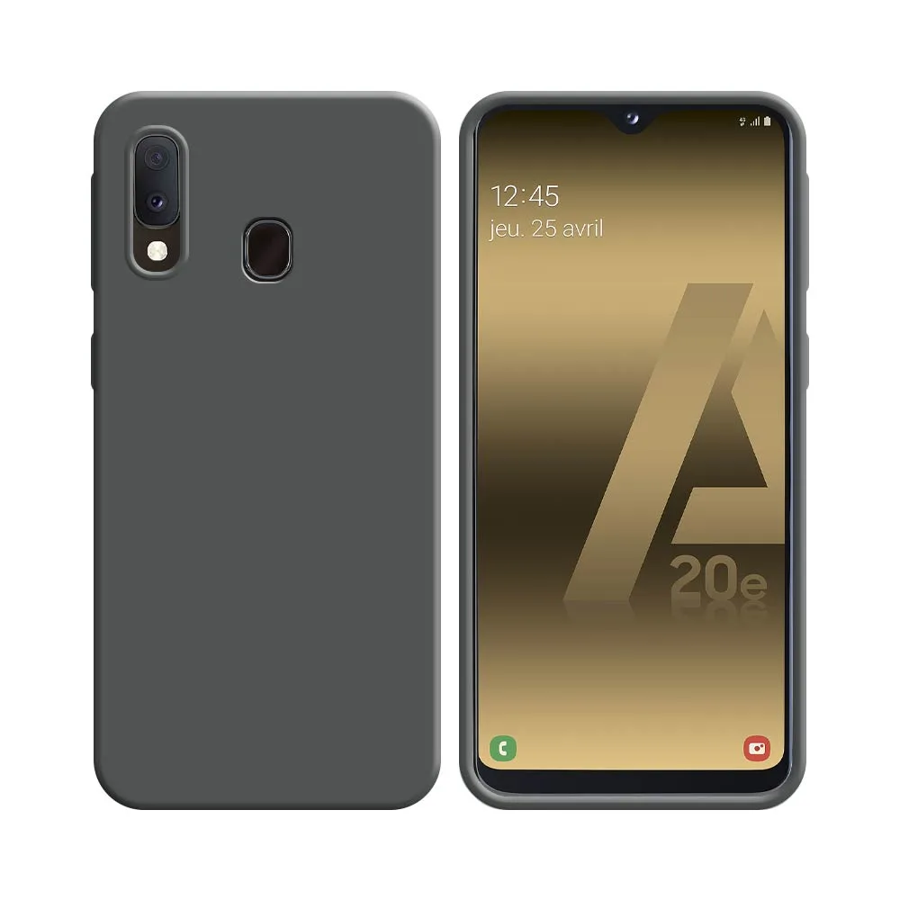Coque Silicone Compatible pour Samsung Galaxy A20e A202 Gris