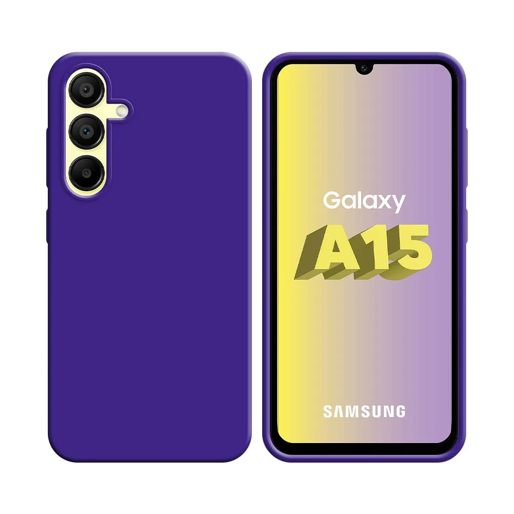 Coque Silicone Compatible pour Samsung Galaxy A15 5G A156B Mauve