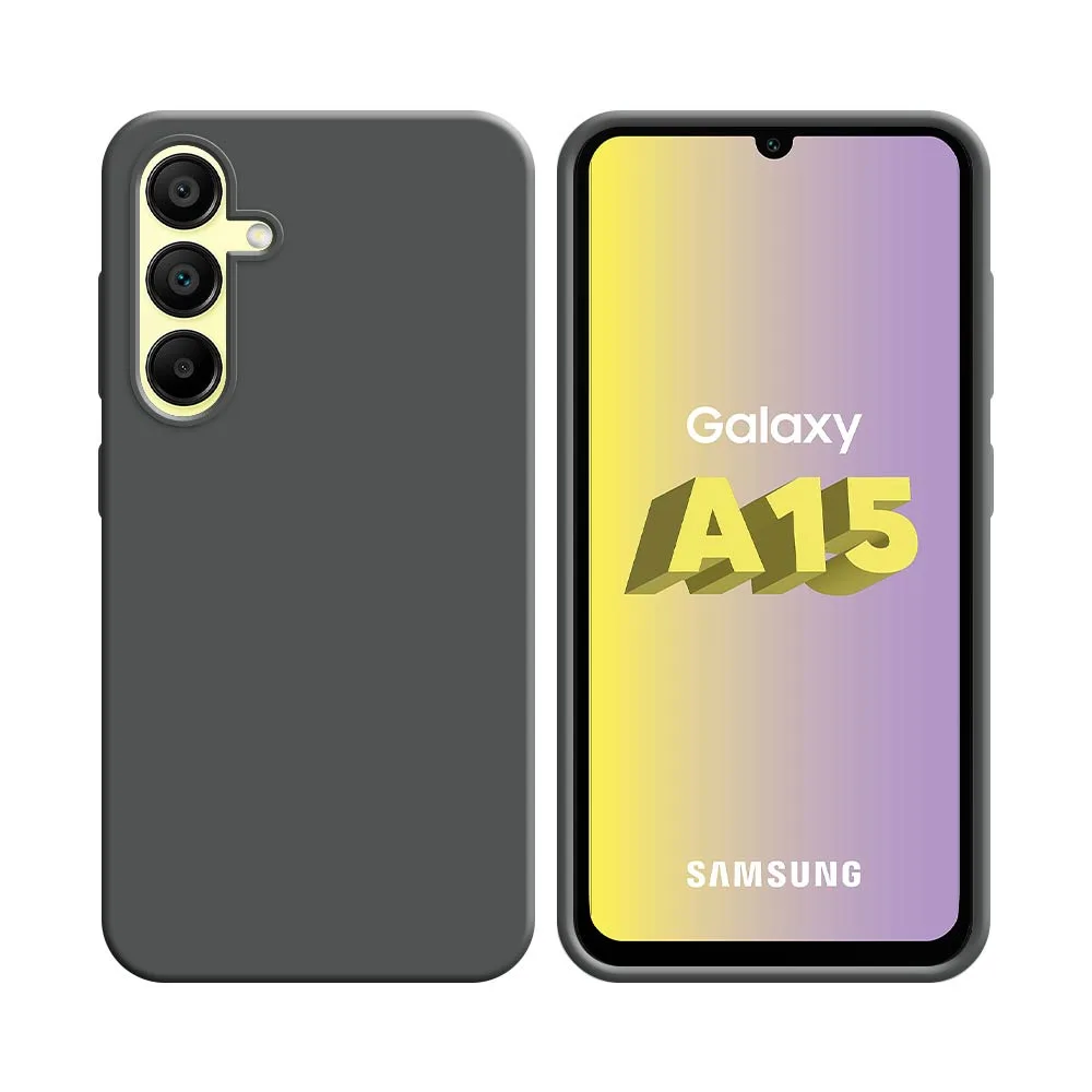 Coque Silicone Compatible pour Samsung Galaxy A15 5G A156B Gris