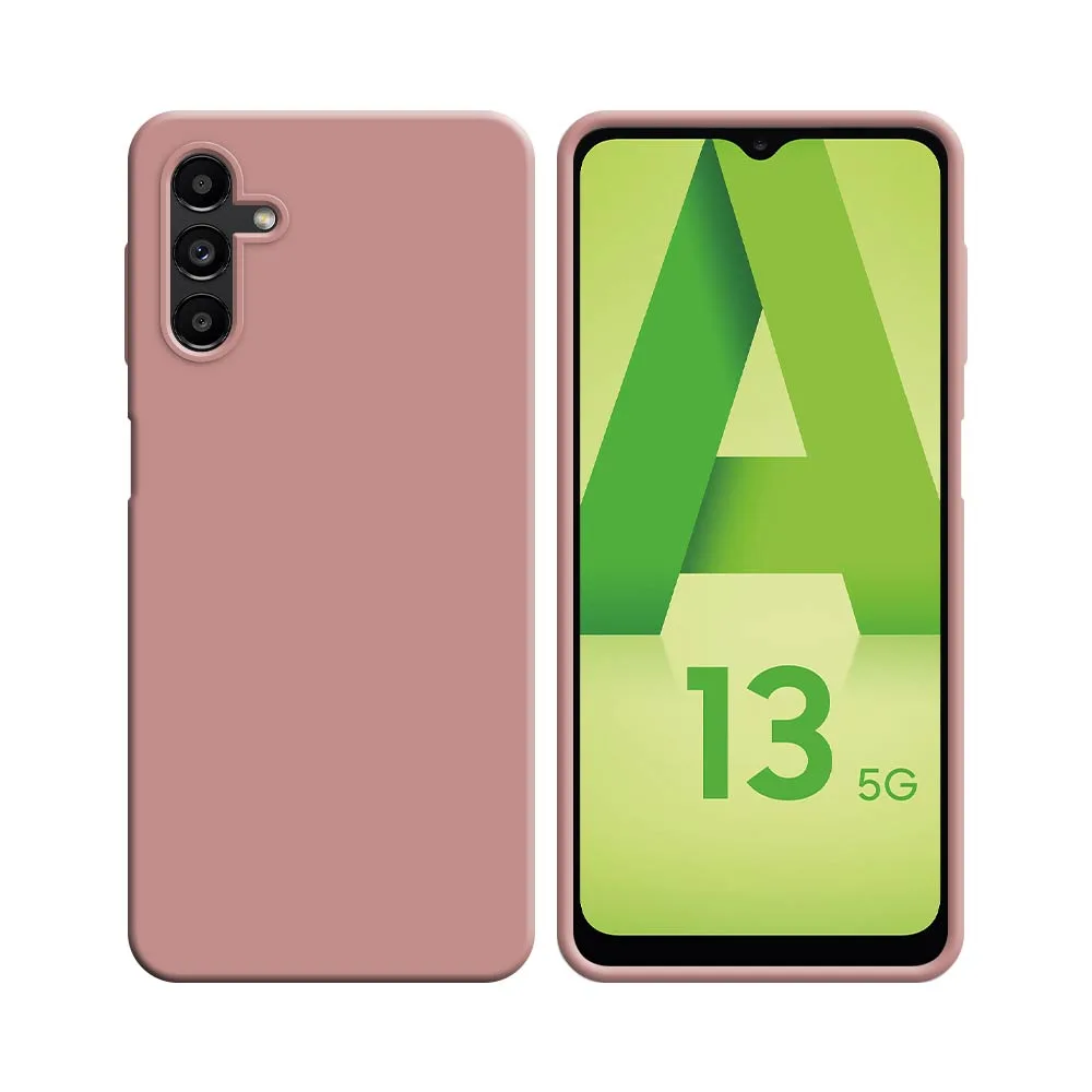 Coque Silicone Compatible pour Samsung Galaxy A13 5G A136/Galaxy A04s A047F (#17) Rose
