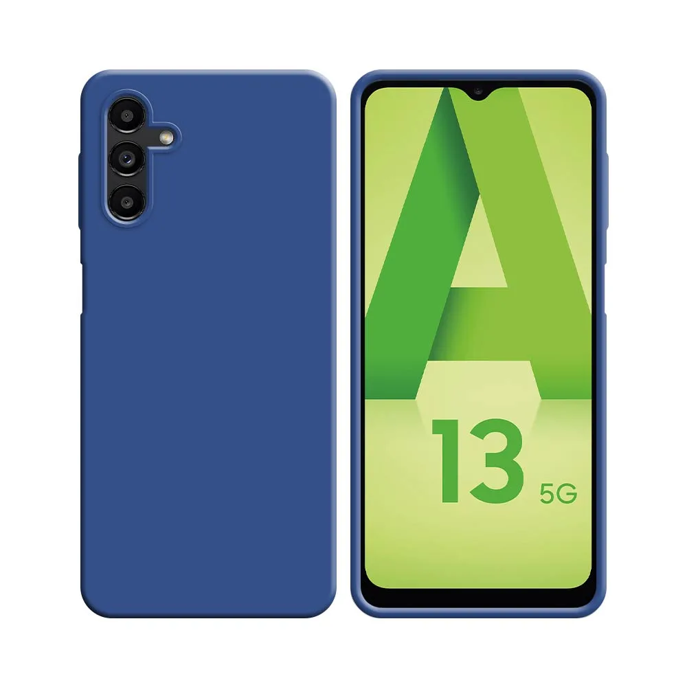 Coque Silicone Compatible pour Samsung Galaxy A13 5G A136/Galaxy A04s A047F (#16) Bleu Marine