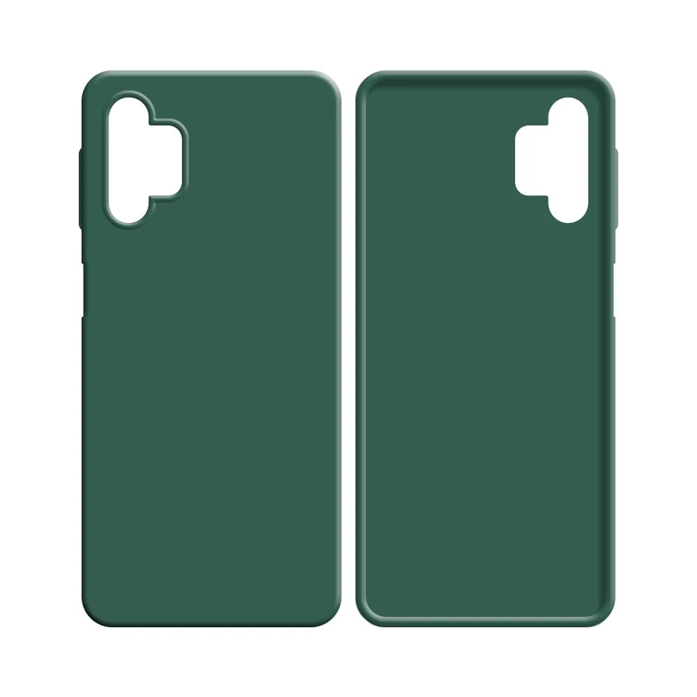 Coque Silicone Compatible pour Samsung Galaxy A13 4G A135 Vert Foncé — vue 2