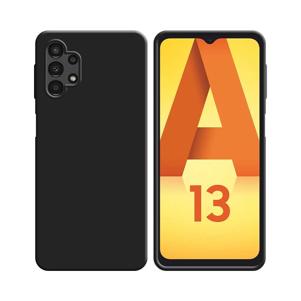 Coque Silicone Compatible pour Samsung Galaxy A13 4G A135 Noir