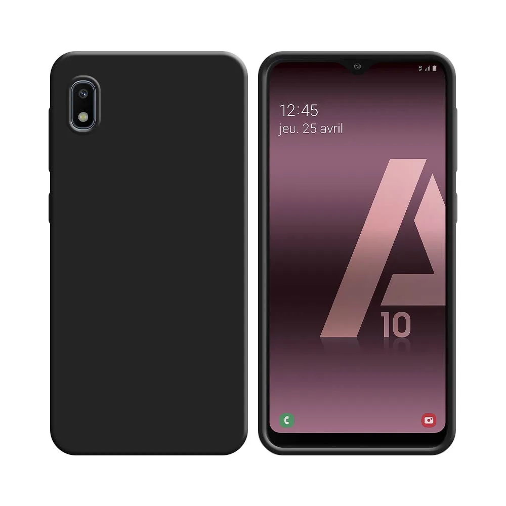 Coque Silicone Compatible pour Samsung Galaxy A10 A105 Noir