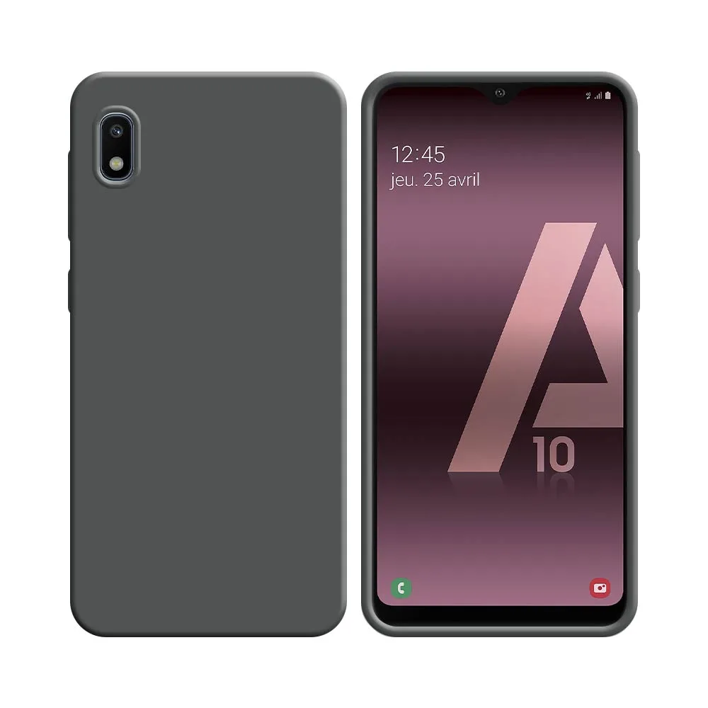 Coque Silicone Compatible pour Samsung Galaxy A10 A105 Gris