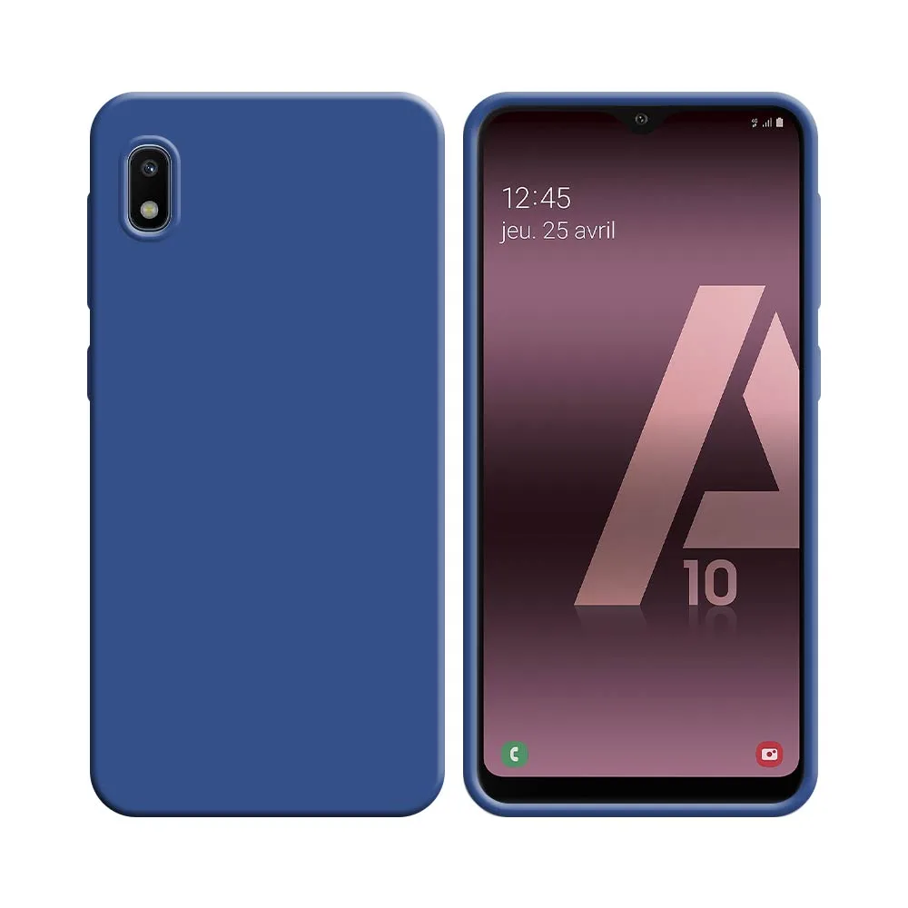 Coque Silicone Compatible pour Samsung Galaxy A10 A105 Bleu Marine