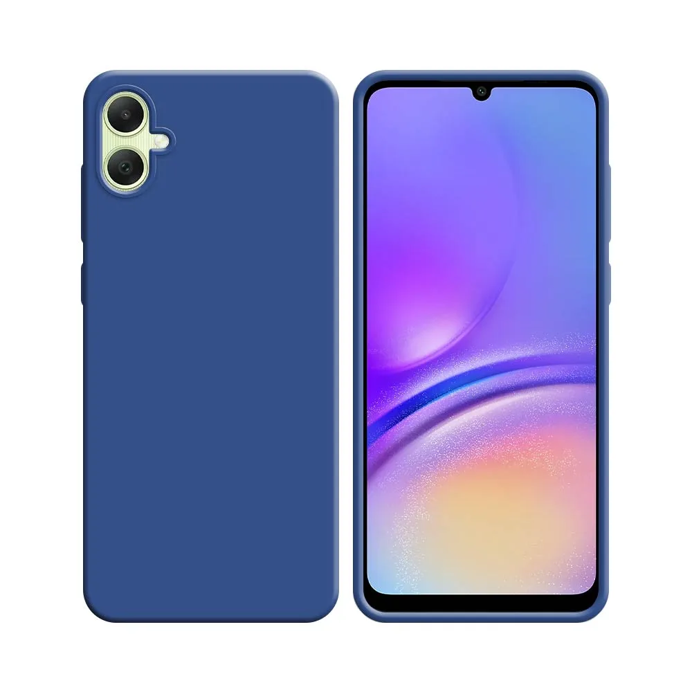 Coque Silicone Compatible pour Samsung Galaxy A05 A055 Bleu Marine