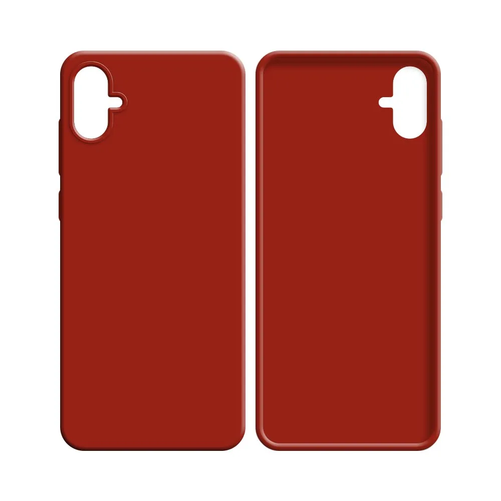 Coque Silicone Compatible pour Samsung Galaxy A04e A042 Rouge — vue 2