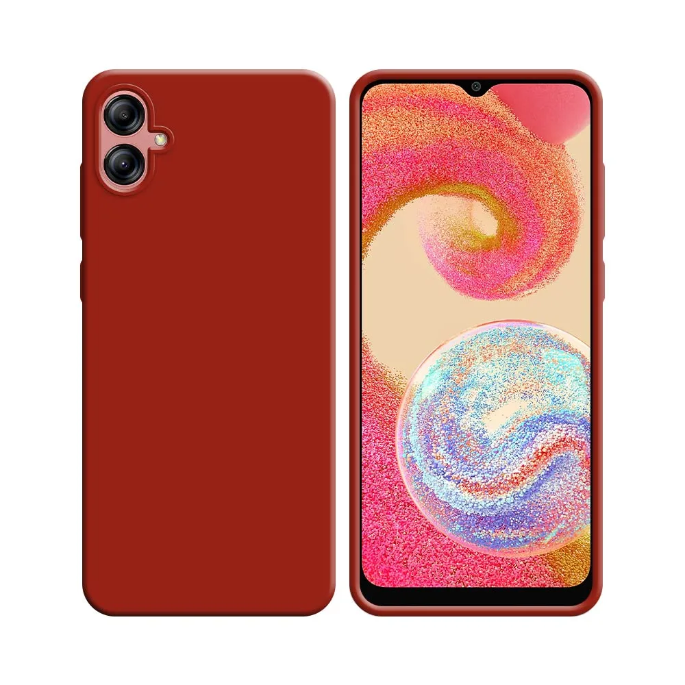 Coque Silicone Compatible pour Samsung Galaxy A04e A042 Rouge