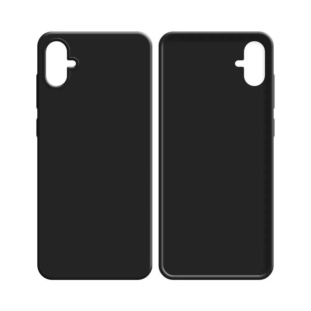 Coque Silicone Compatible pour Samsung Galaxy A04e A042 Noir — vue 2