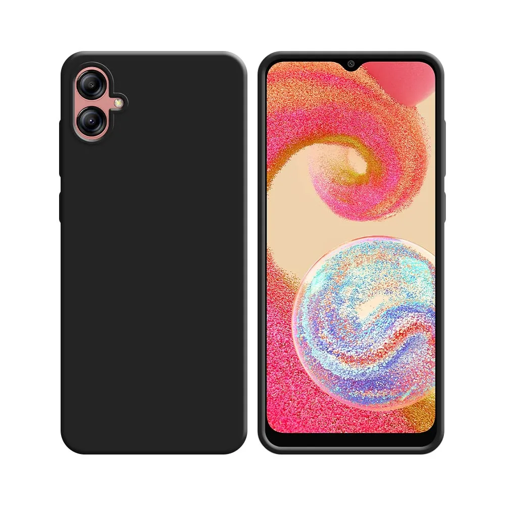 Coque Silicone Compatible pour Samsung Galaxy A04e A042 Noir