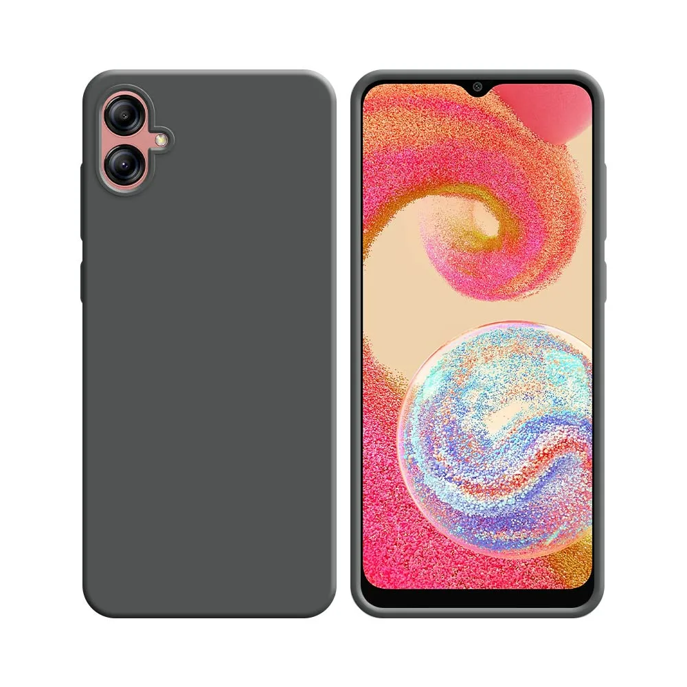 Coque Silicone Compatible pour Samsung Galaxy A04e A042 Gris