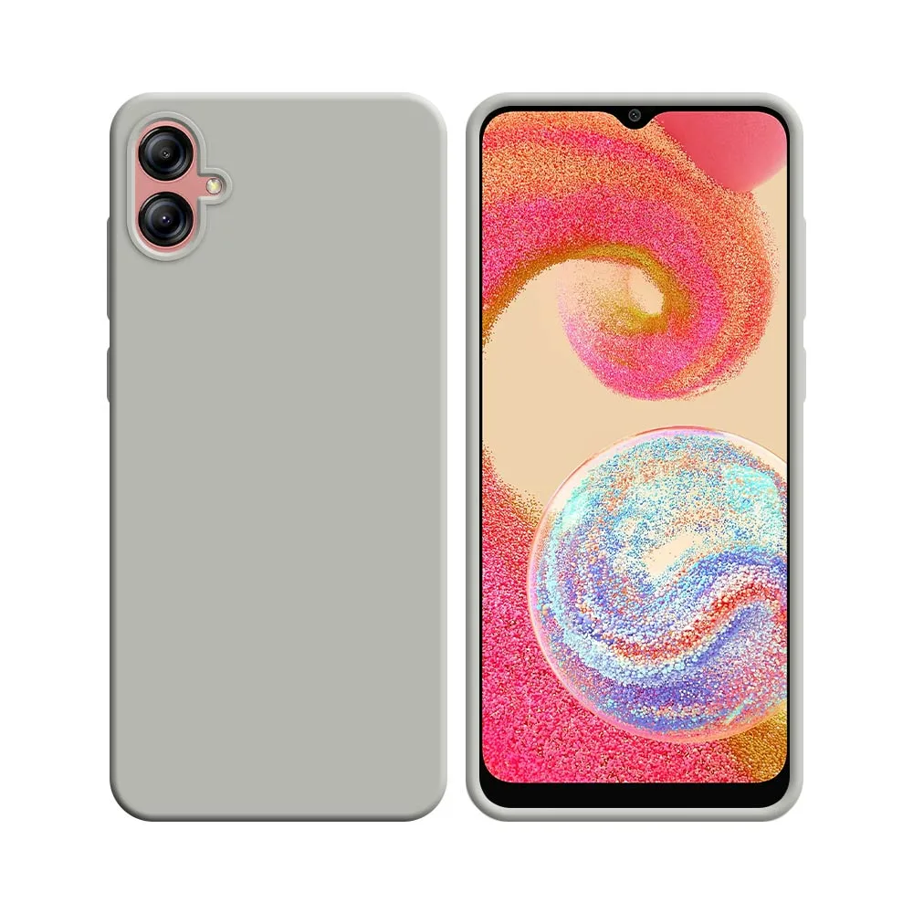 Coque Silicone Compatible pour Samsung Galaxy A04e A042 Blanc
