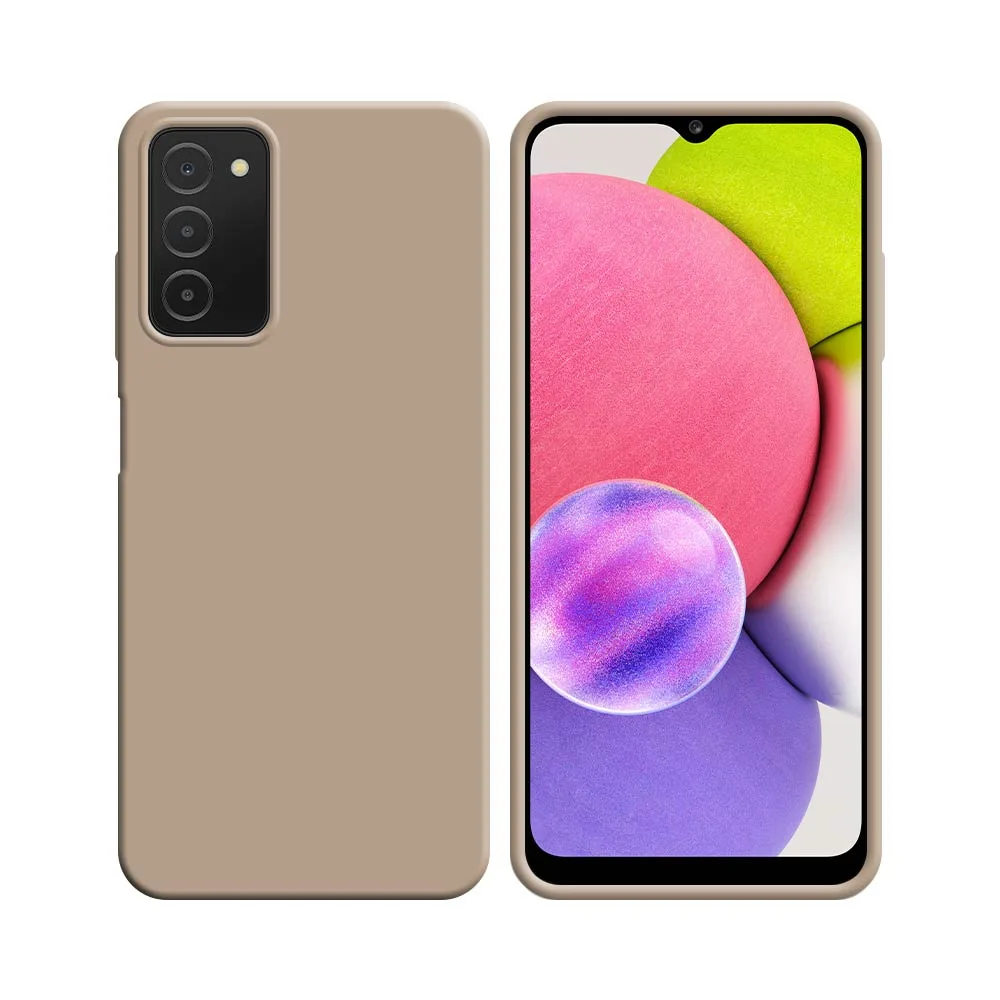 Coque Silicone Compatible pour Samsung Galaxy A03s A037 Rose Gold