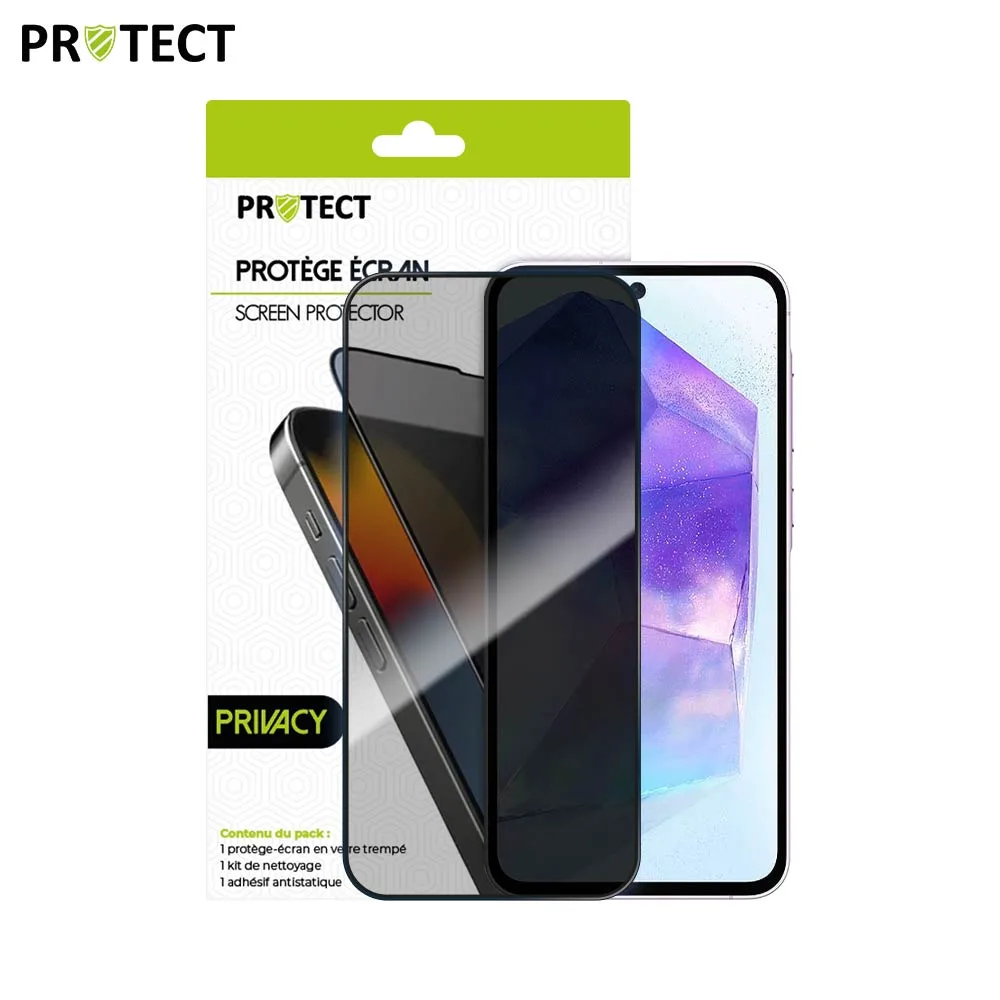 Verre Trempé PRIVACY PROTECT pour Samsung Galaxy A35 5G A356 Transparent — vue 2