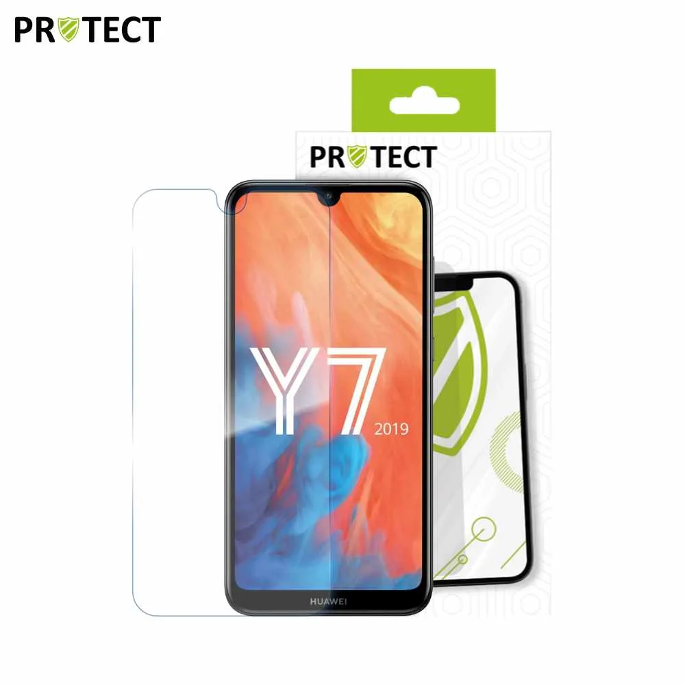 Verre Trempé Classique PROTECT pour Huawei Y7 2019 Transparent — vue 2