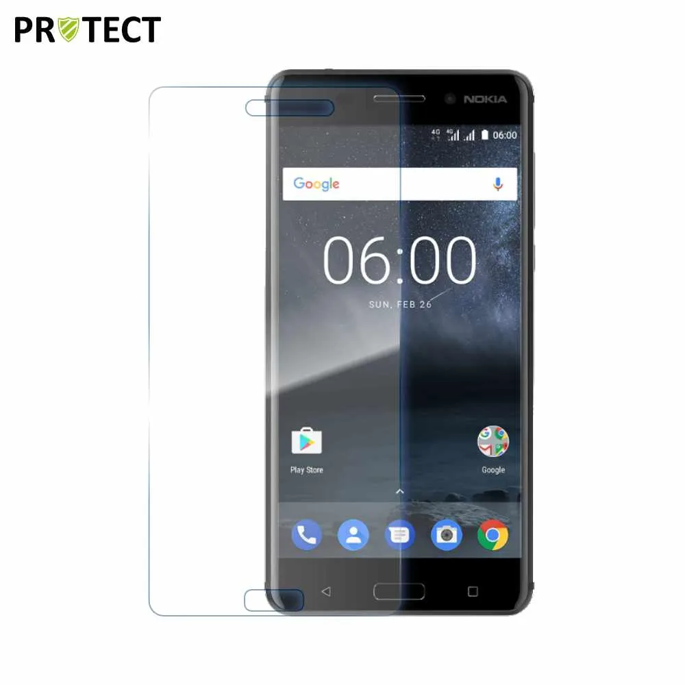 Verre Trempé Classique PROTECT pour Nokia 6 Transparent