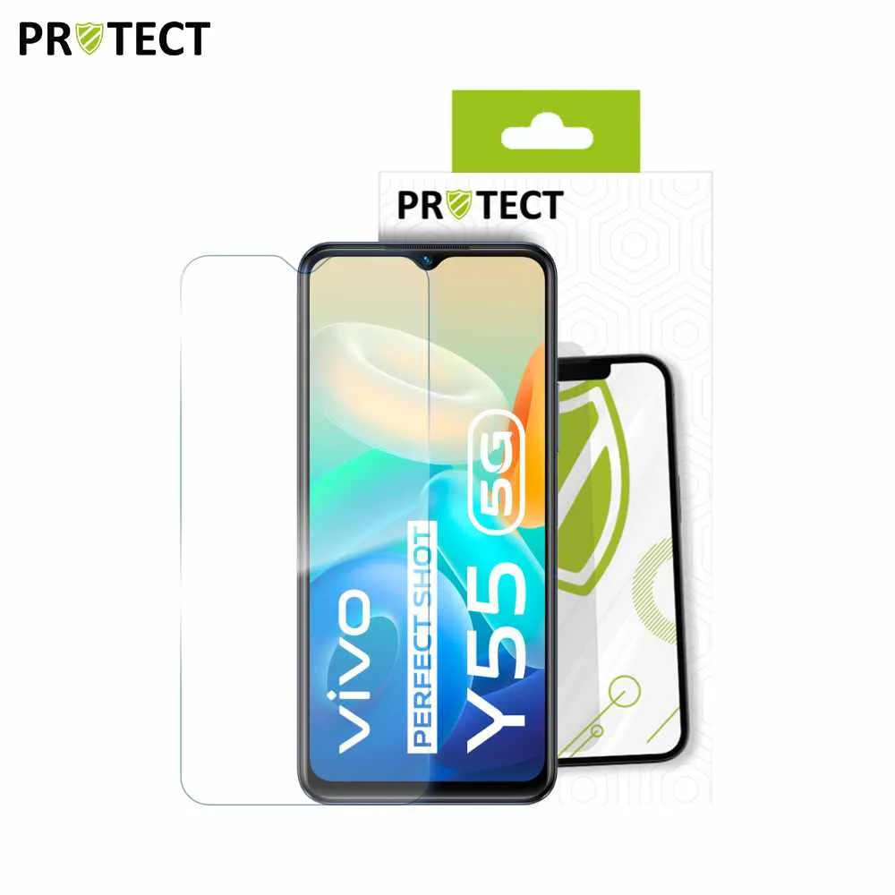 Verre Trempé Classique PROTECT pour Vivo Y55 5G Transparent — vue 2