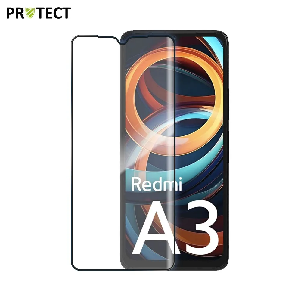 Verre Trempé Intégral PROTECT pour Xiaomi Redmi A3 Noir