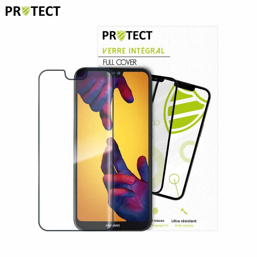 Verre Trempé Intégral PROTECT pour Huawei P20 Lite Noir — vue 2