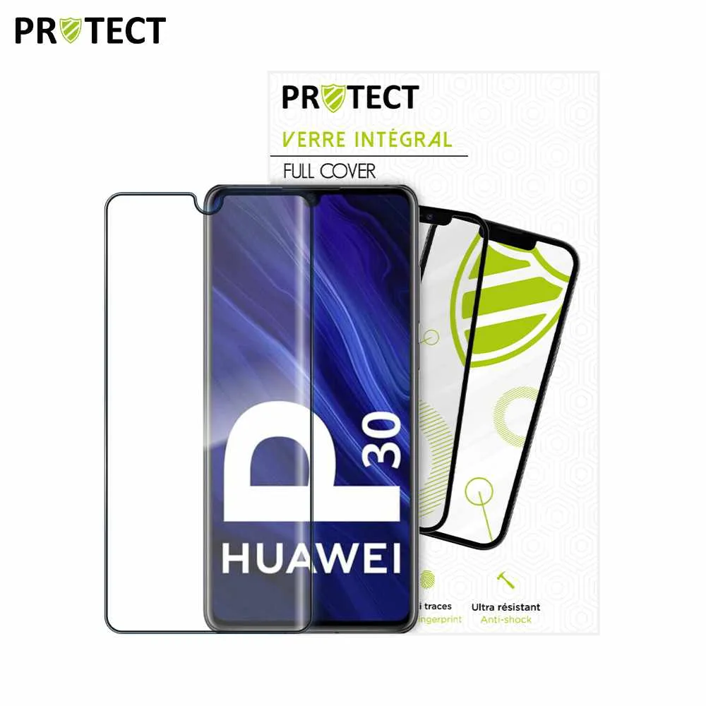Verre Trempé Intégral PROTECT pour Huawei P30 Noir — vue 2