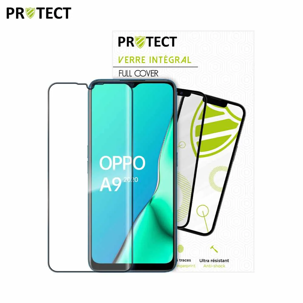 Verre Trempé Intégral PROTECT pour OPPO A5 2020 & A9 2020 Noir — vue 2