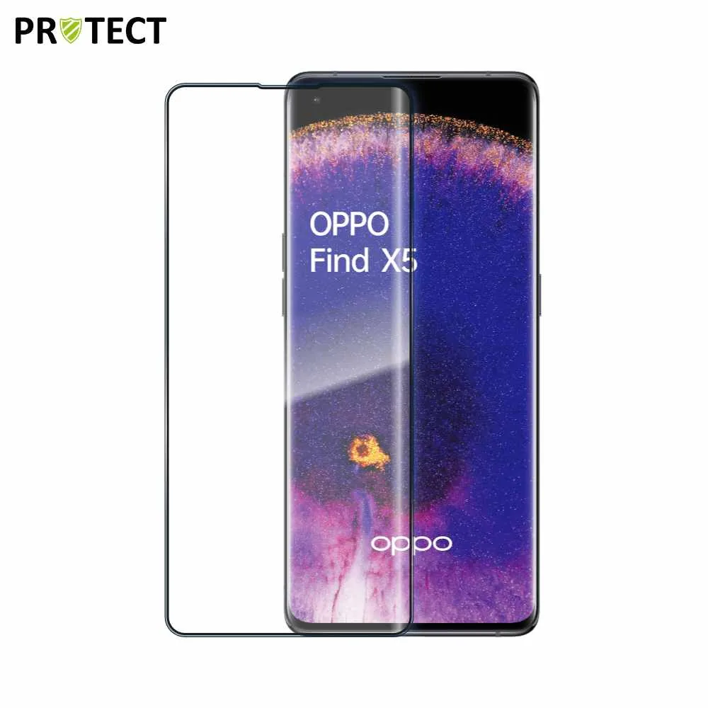 Verre Trempé Intégral PROTECT pour OPPO Find X5 Noir