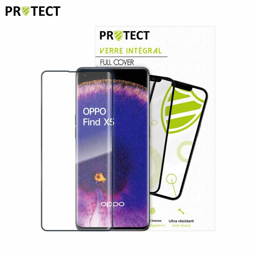 Verre Trempé Intégral PROTECT pour OPPO Find X5 Noir — vue 2