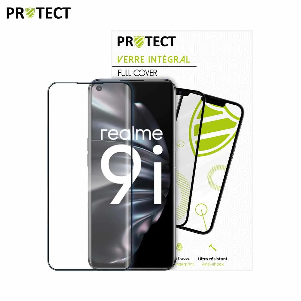 Verre Trempé Intégral PROTECT pour Realme 9i Noir — vue 2