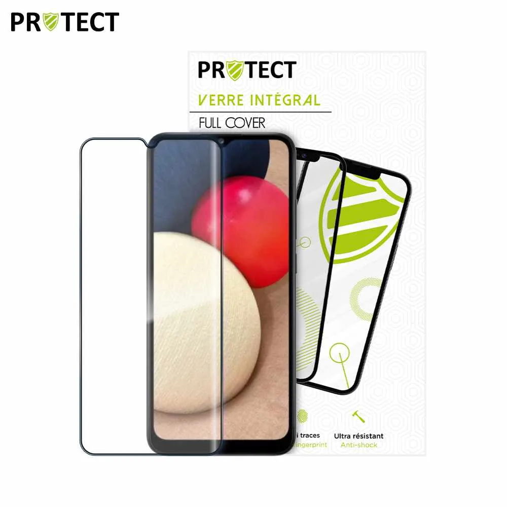 Verre Trempé Intégral PROTECT pour Samsung Galaxy A02s A025 Noir — vue 2