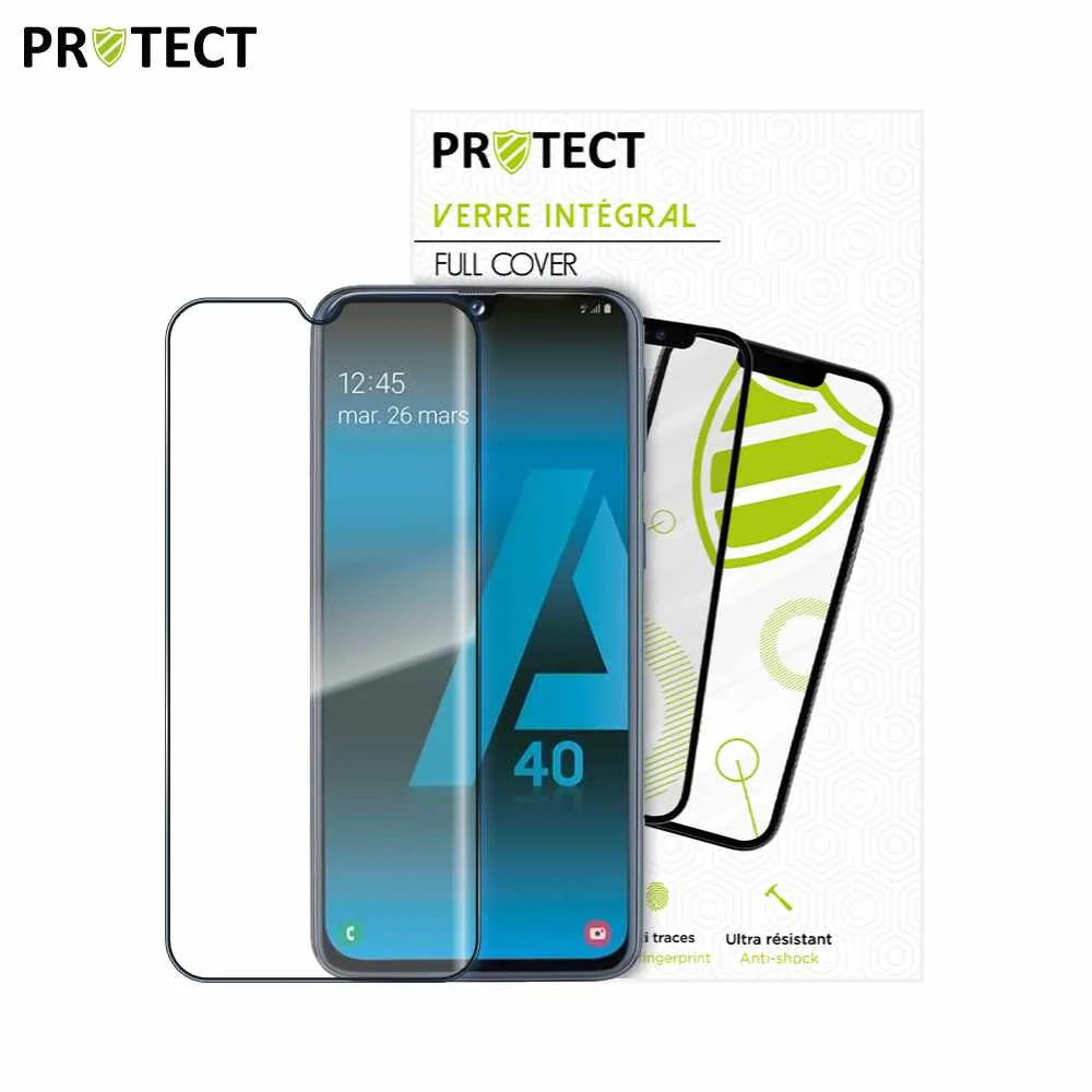 Verre Trempé Intégral PROTECT pour Samsung Galaxy A40 A405 Noir — vue 2
