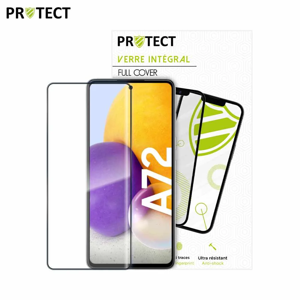 Verre Trempé Intégral PROTECT pour Samsung Galaxy A72 4G A725 & A72 5G A726 Noir — vue 2
