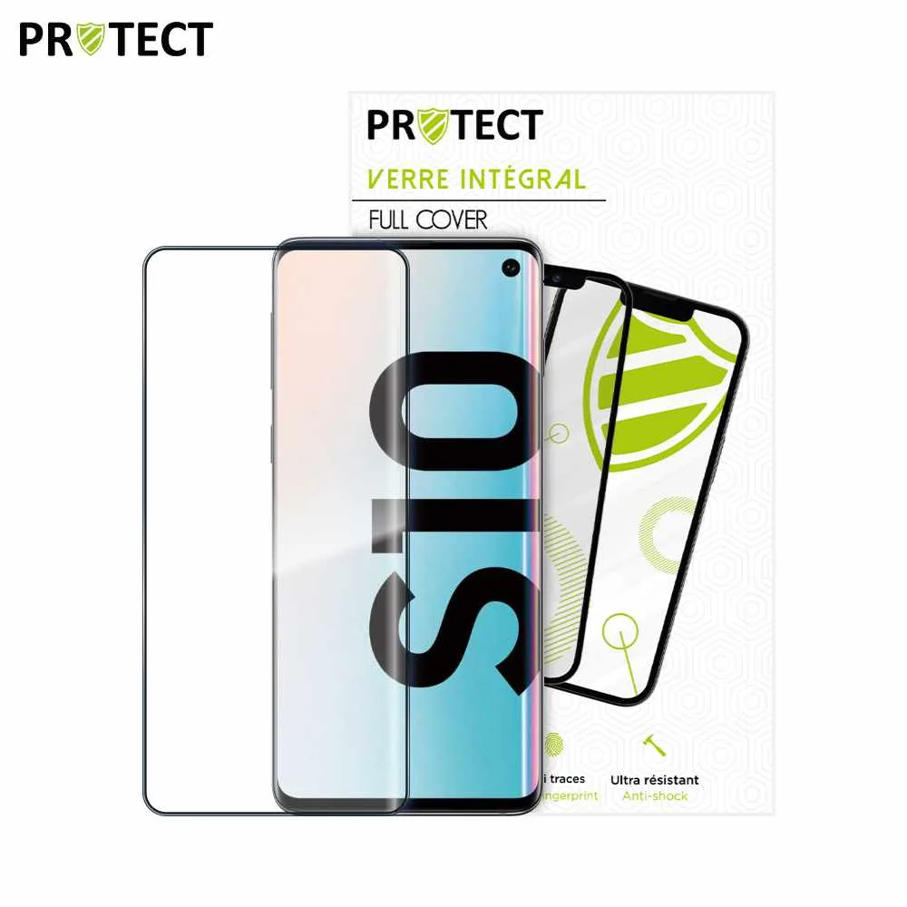 Verre Trempé Intégral PROTECT pour Samsung Galaxy S10 G973 Noir — vue 2