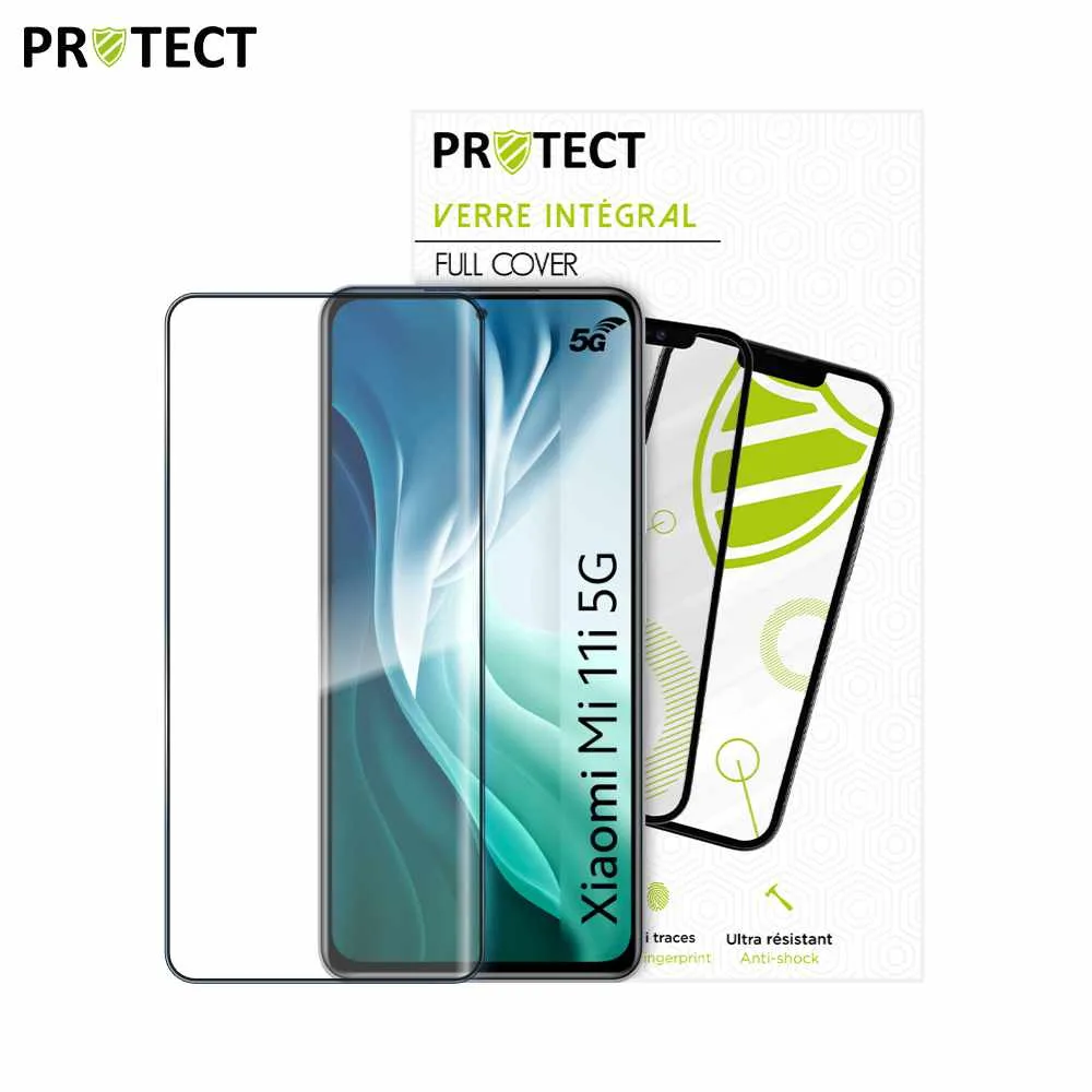 Verre Trempé Intégral PROTECT pour Xiaomi Mi 11i 5G Noir — vue 2