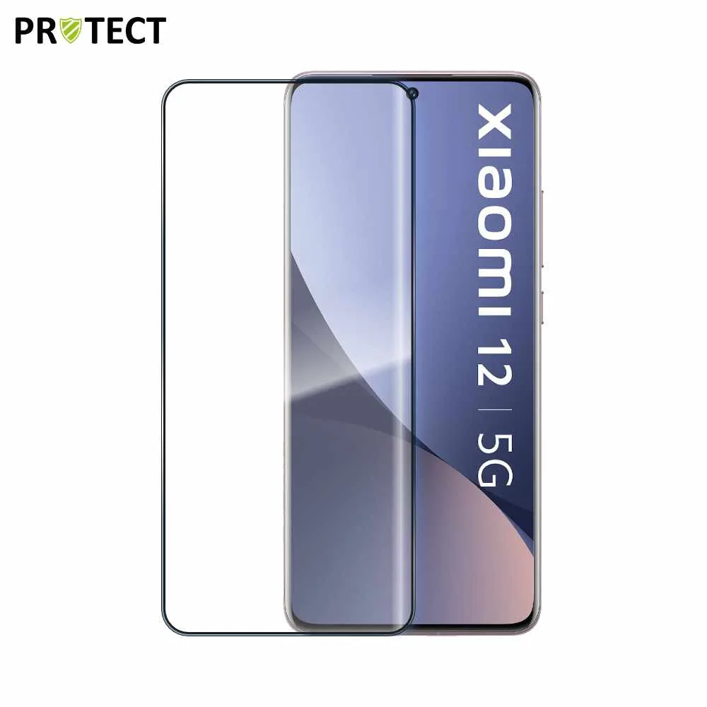 Verre Trempé Intégral PROTECT pour Xiaomi 12 5G & 12X Noir