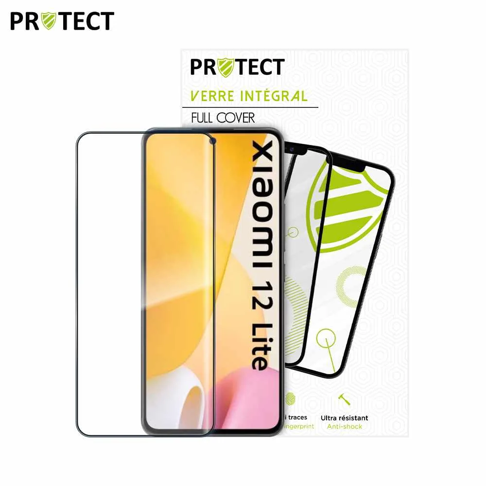 Verre Trempé Intégral PROTECT pour Xiaomi 12 Lite Noir — vue 2