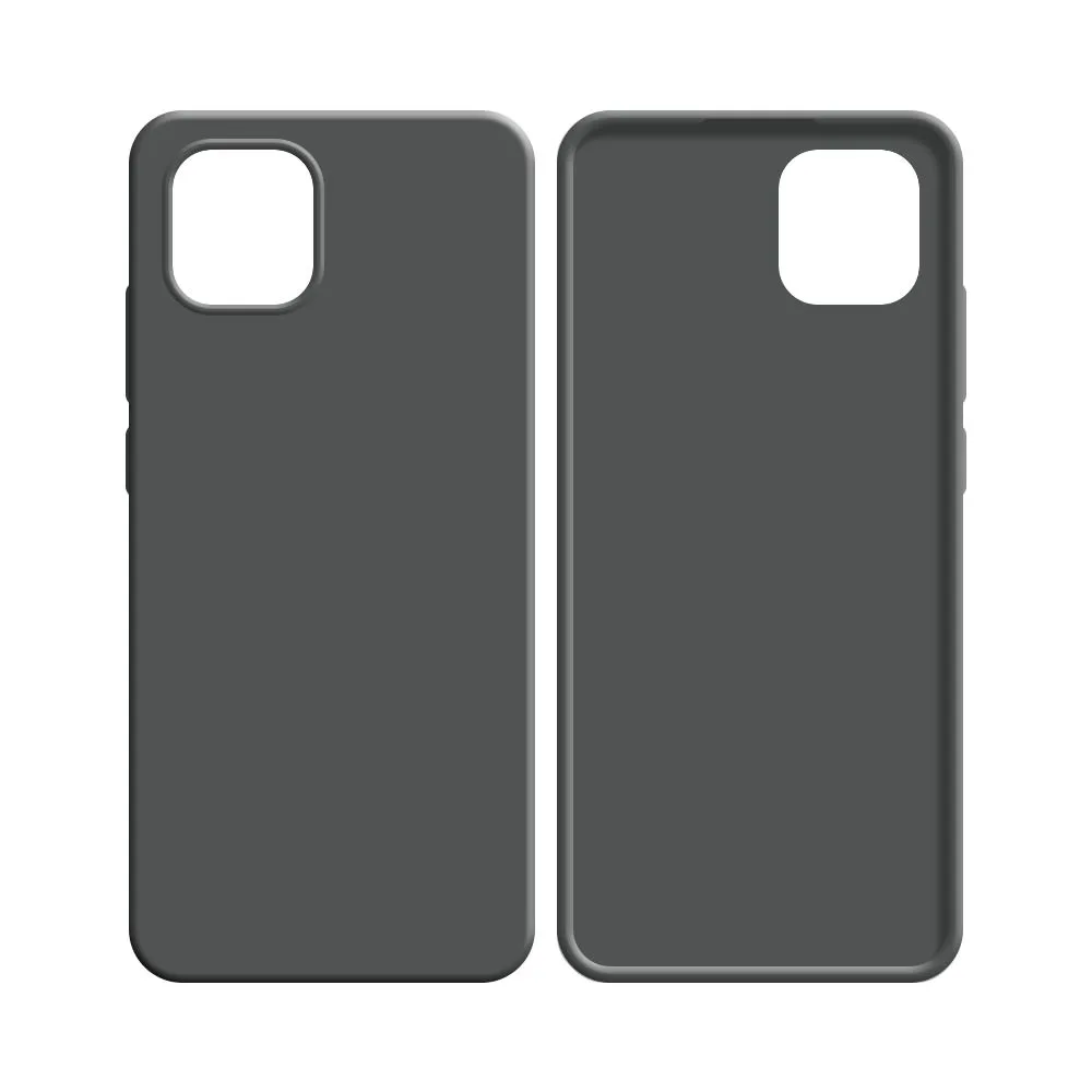 Coque Silicone Compatible pour Samsung Galaxy A03 A035F Gris — vue 2