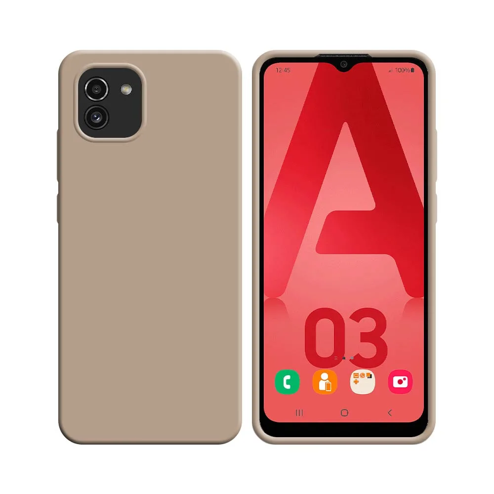 Coque Silicone Compatible pour Samsung Galaxy A03 A035F Rose Gold