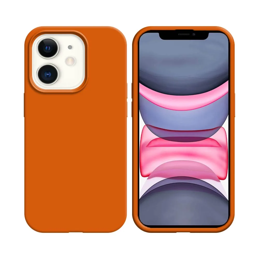 Coque Silicone Compatible pour Apple iPhone 11 Orange