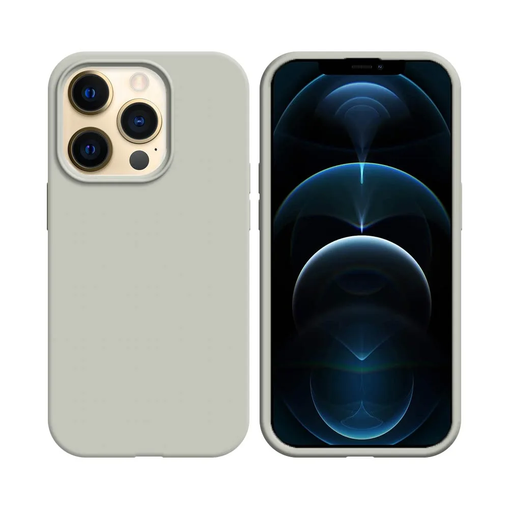 Coque Silicone Compatible pour Apple iPhone 12 & 12 Pro Blanc