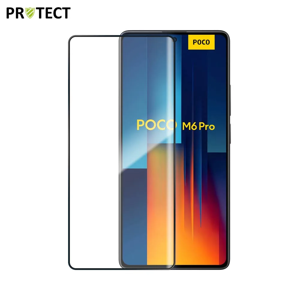 Verre Trempé Intégral PROTECT pour Xiaomi Poco M6 Pro 4G Noir