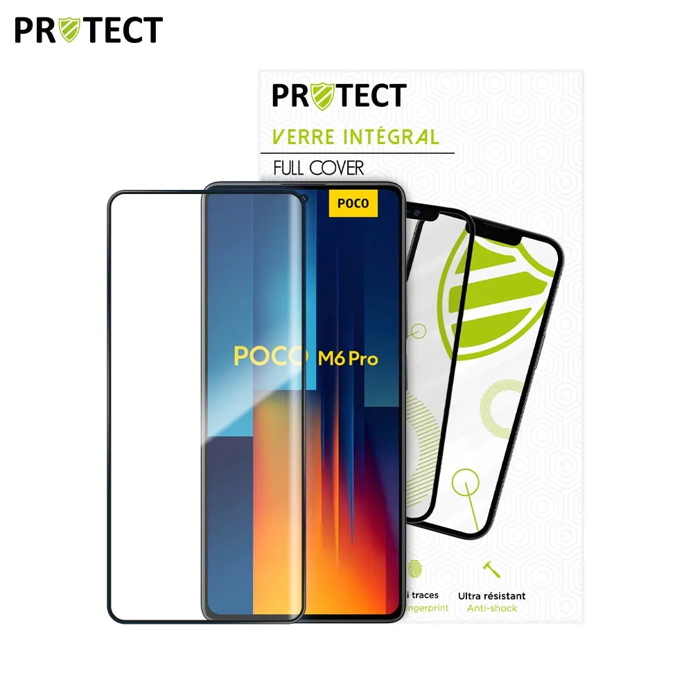 Verre Trempé Intégral PROTECT pour Xiaomi Poco M6 Pro 4G Noir — vue 2