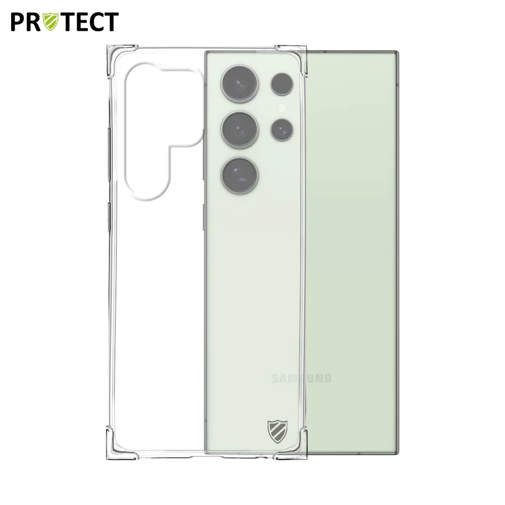 Pack de 10 Coques Silicone Renforcée PROTECT pour Samsung Galaxy S24 Ultra 5G S928 Bulk Transparent