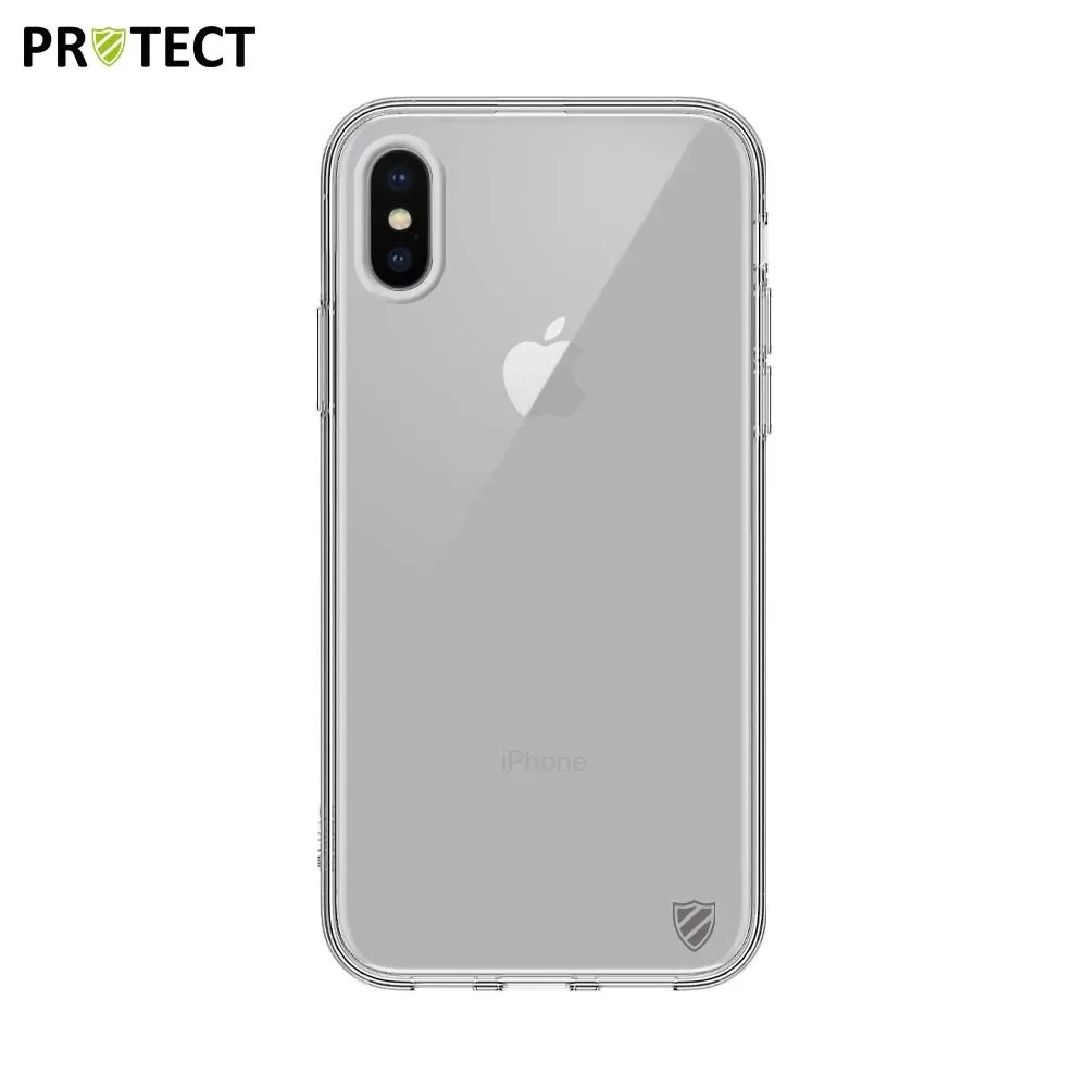 Coque Silicone PROTECT pour Apple iPhone X & XS Transparent