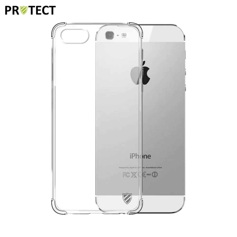Pack de 10 Coques Renforcée PROTECT Apple iPhone 5, 5S & SE1 Bulk Transparent