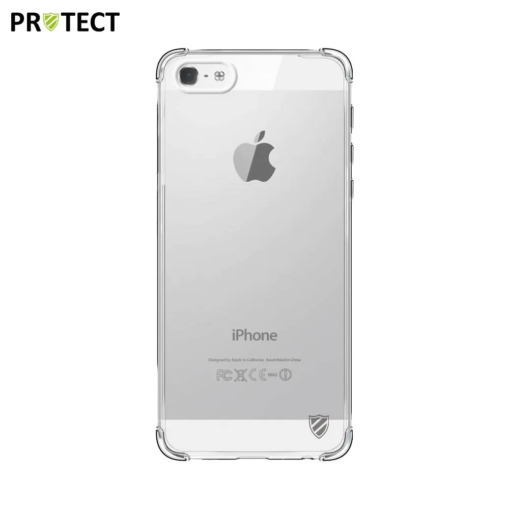 Pack de 10 Coques Silicone Renforcée PROTECT pour Apple iPhone 5, 5S & SE1 Bulk Transparent — vue 2